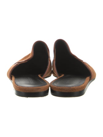 Jenni Kayne Suede Leather Trim Embellishment Mules