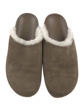 Jenni Kayne Suede Fur Trim Mules