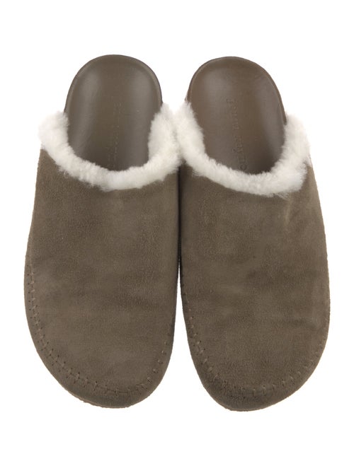 Jenni Kayne Suede Fur Trim Mules