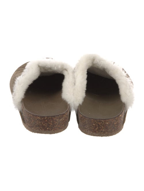 Jenni Kayne Suede Fur Trim Mules