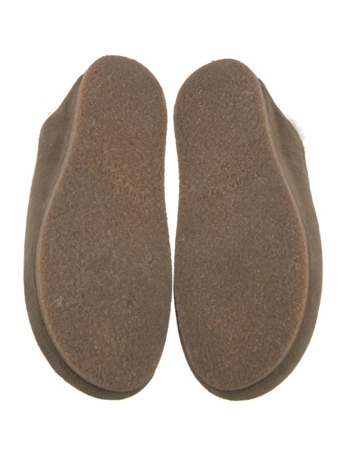 Jenni Kayne Suede Fur Trim Mules