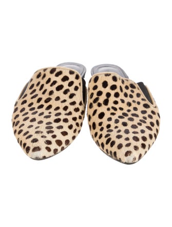 Jenni Kayne Ponyhair Animal Print Mules
