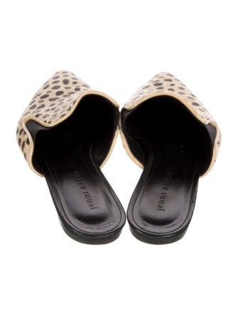 Jenni Kayne Ponyhair Animal Print Mules
