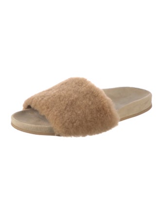 Jenni Kayne Shearling Fur Trim Slides