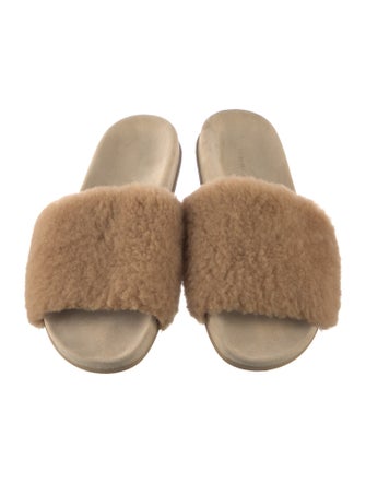 Jenni Kayne Shearling Fur Trim Slides