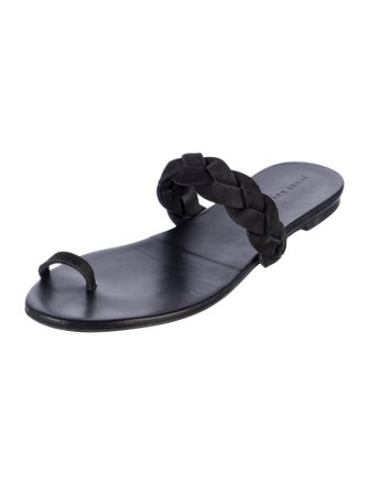 Jenni Kayne Suede Braided Accents Slides