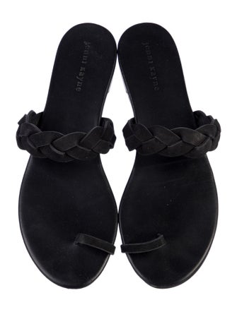 Jenni Kayne Suede Braided Accents Slides
