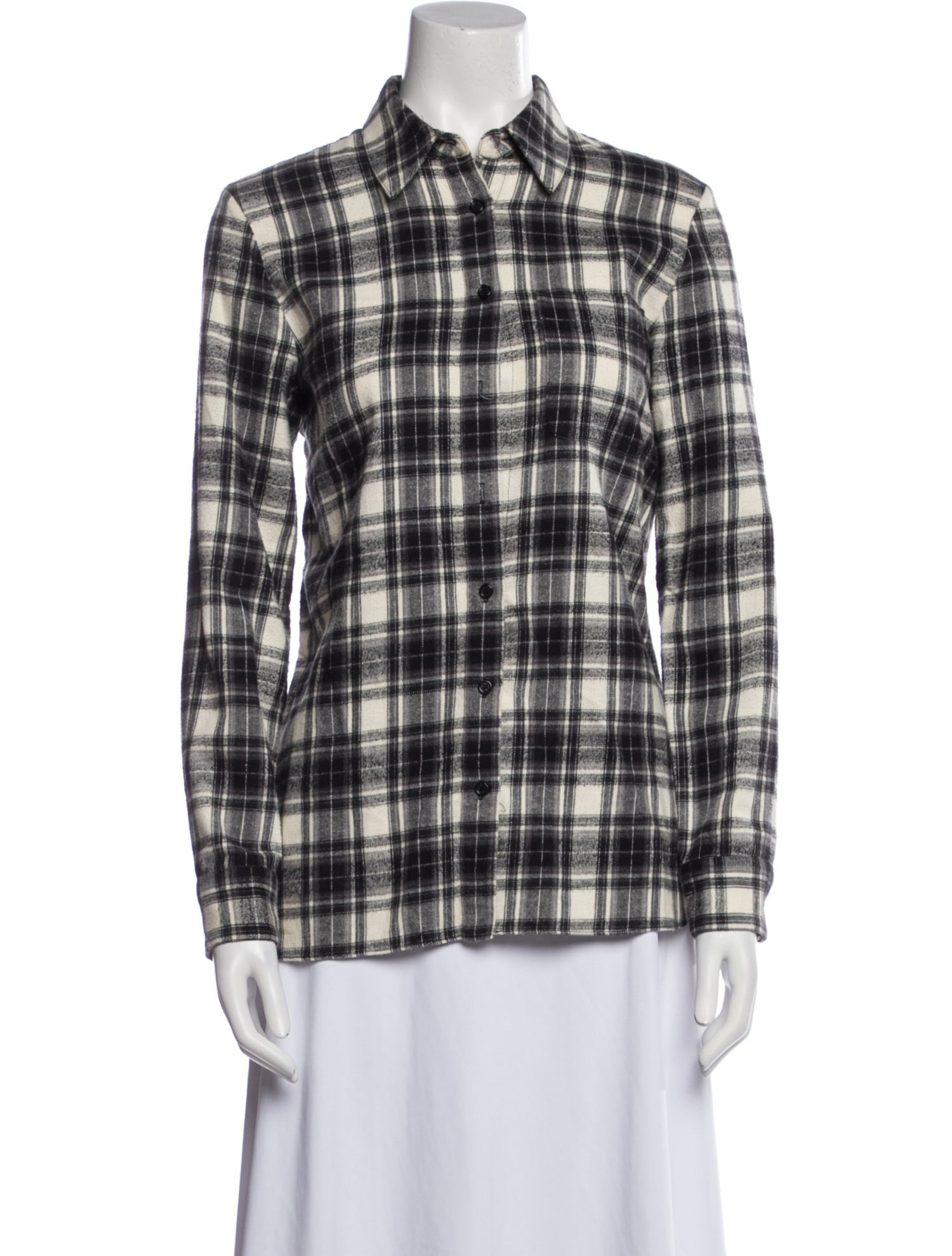 Jenni Kayne Plaid Print Long Sleeve Button-Up Top