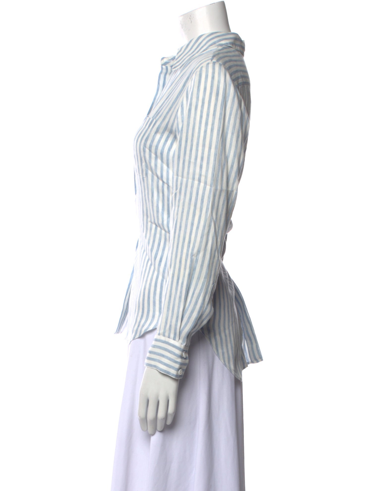 Jenni Kayne Linen Striped Button-Up Top