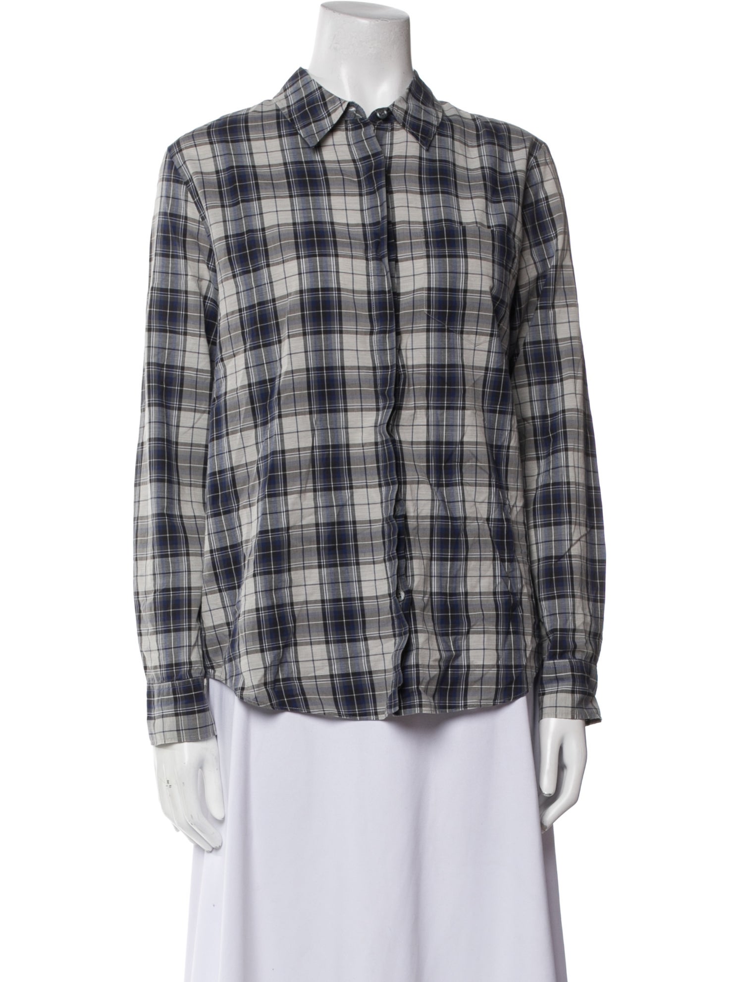 Jenni Kayne Plaid Print Long Sleeve Button-Up Top