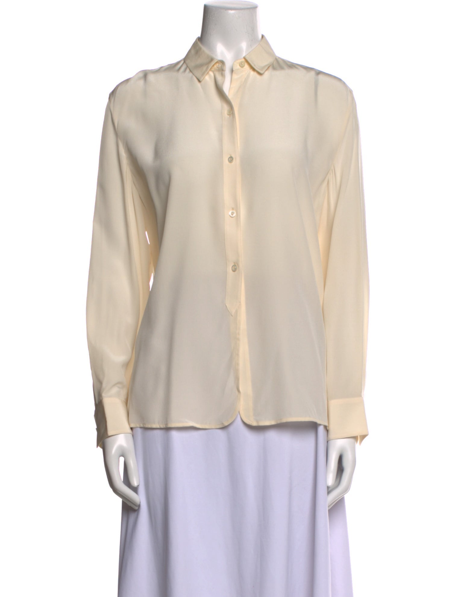 Jenni Kayne Silk Long Sleeve Button-Up Top