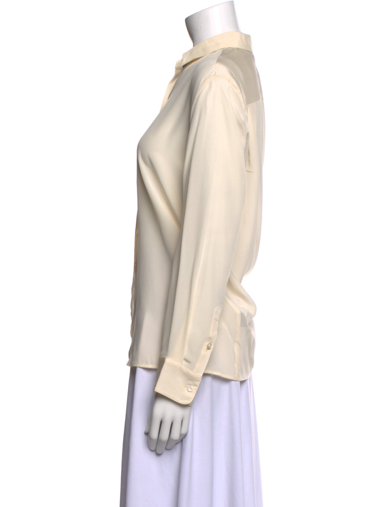 Jenni Kayne Silk Long Sleeve Button-Up Top