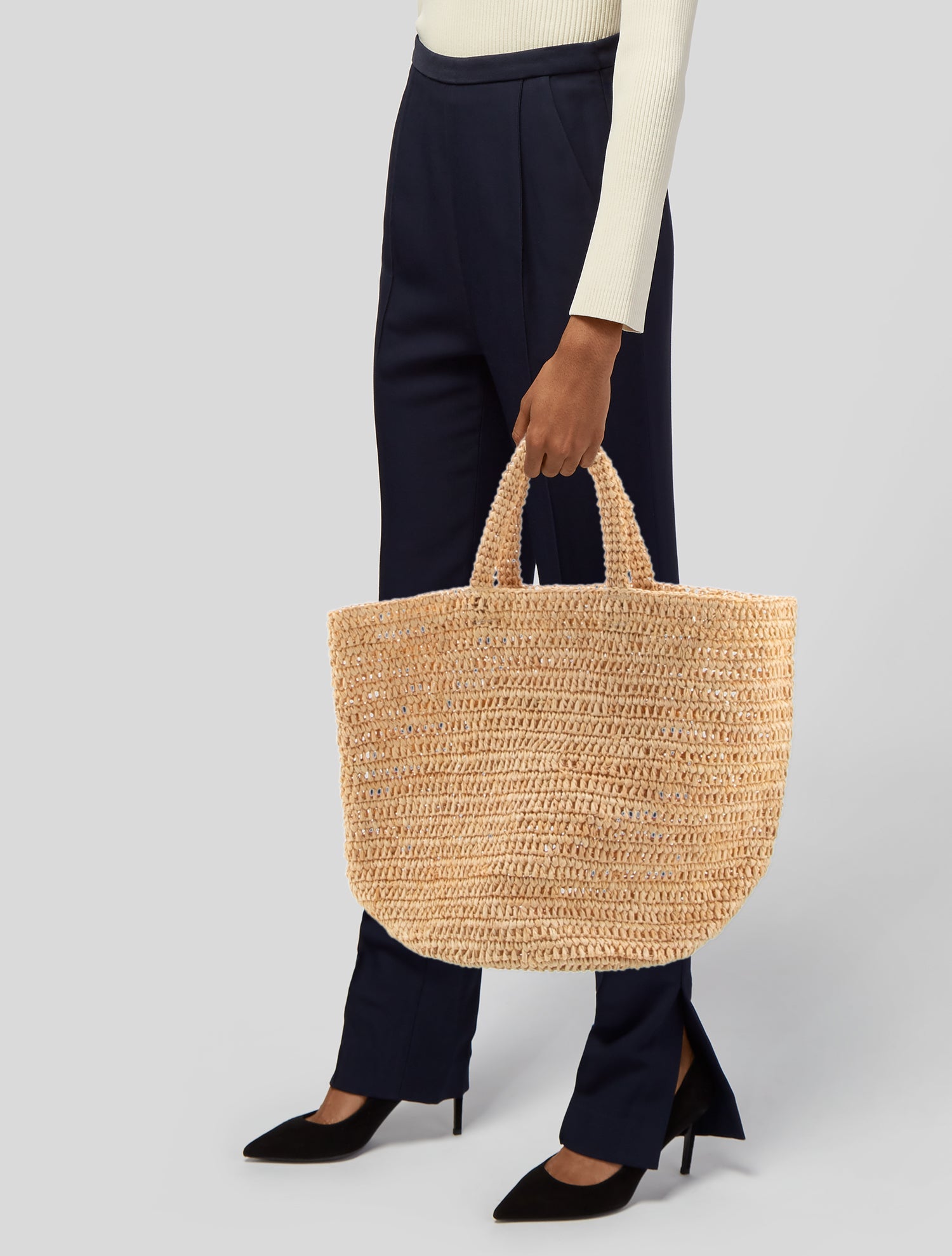 Jenni Kayne Straw Bucket Bag