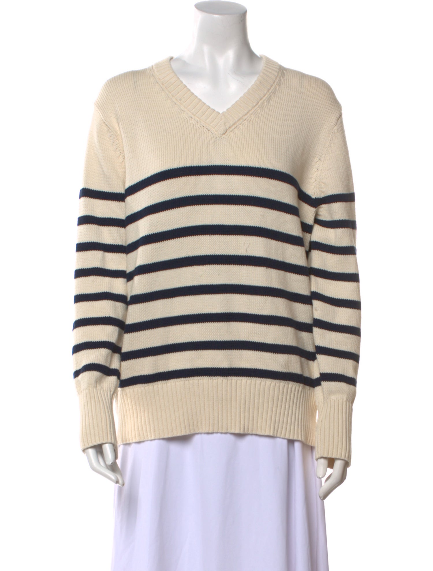Jenni Kayne Striped V-Neck Sweater