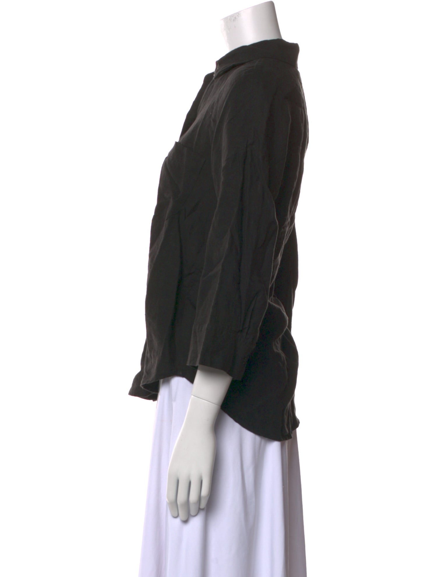 Jenni Kayne Linen Three-Quarter Sleeve Button-Up Top