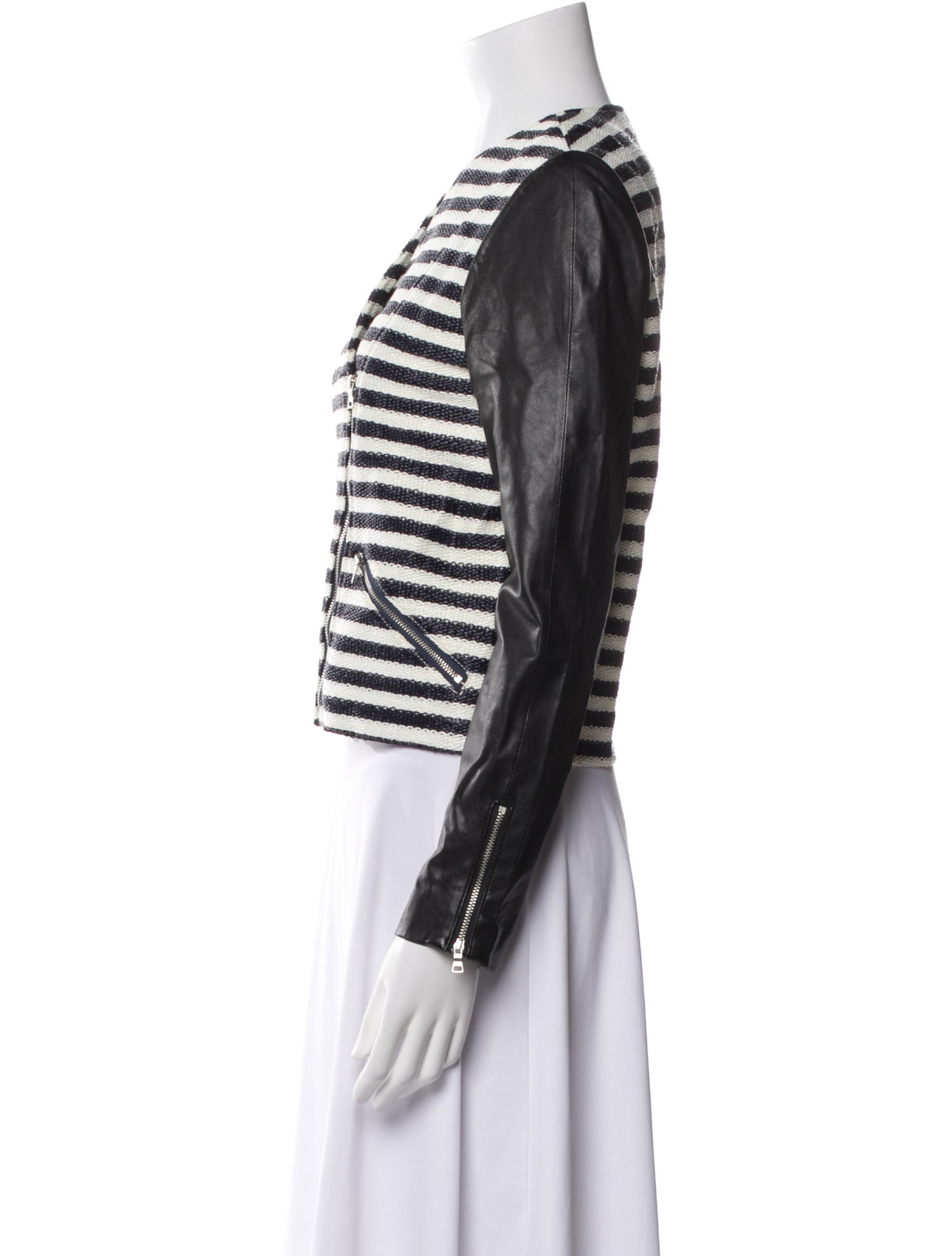 Jenni Kayne Striped Biker Jacket