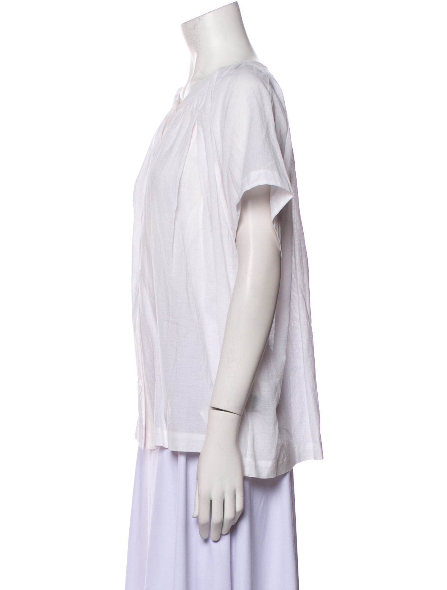 Jenni Kayne Scoop Neck Short Sleeve Button-Up Top