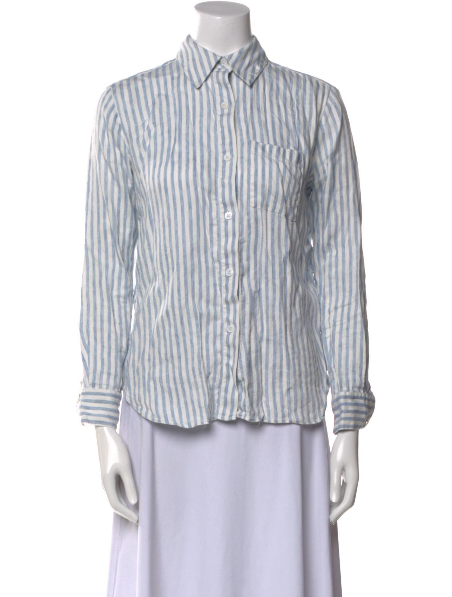 Jenni Kayne Linen Striped Button-Up Top