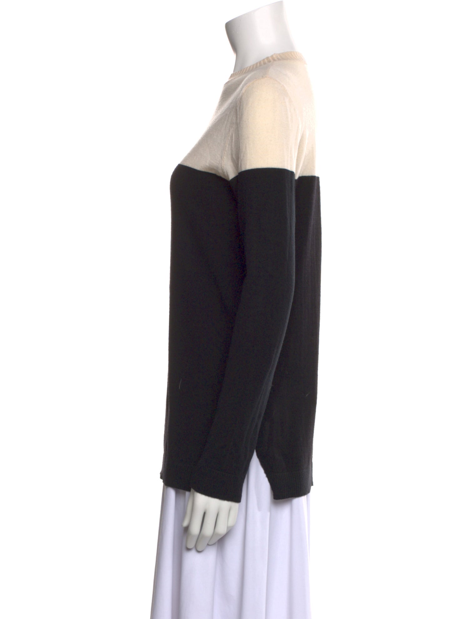 Jenni Kayne Merino Wool Colorblock Pattern Sweater
