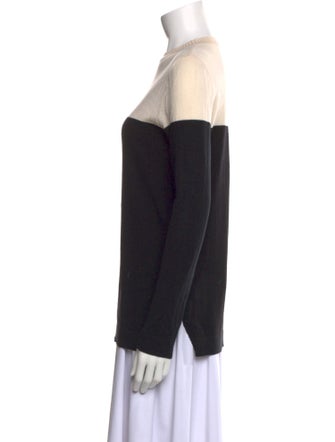 Jenni Kayne Merino Wool Colorblock Pattern Sweater
