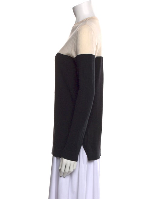 Jenni Kayne Merino Wool Colorblock Pattern Sweater