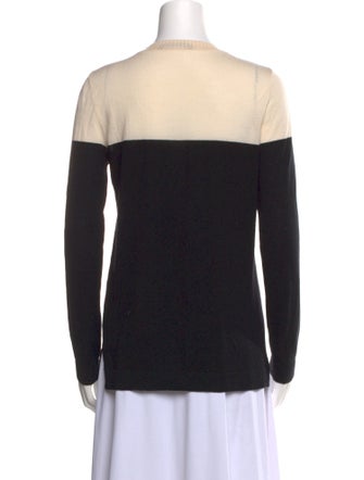 Jenni Kayne Merino Wool Colorblock Pattern Sweater