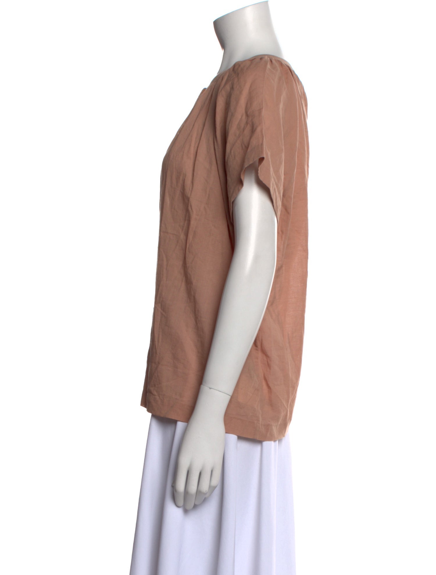 Jenni Kayne Crew Neck Short Sleeve Button-Up Top