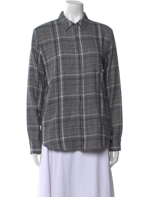 Jenni Kayne Plaid Print Long Sleeve Button-Up Top