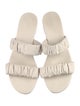Jenni Kayne Leather Ruffle Embellishment Slides