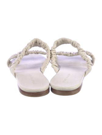 Jenni Kayne Leather Ruffle Embellishment Slides