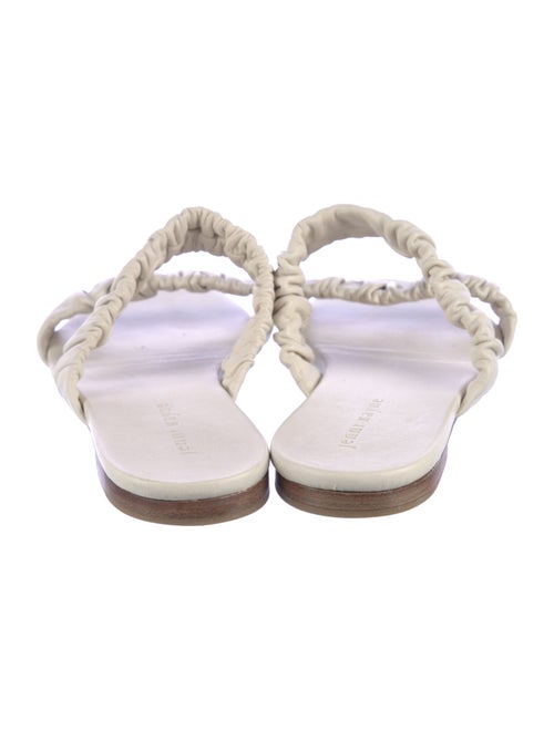 Jenni Kayne Leather Ruffle Embellishment Slides