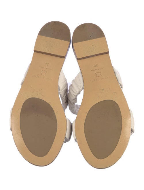 Jenni Kayne Leather Ruffle Embellishment Slides