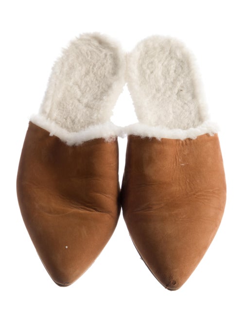 Jenni Kayne Suede Fur Trim Mules
