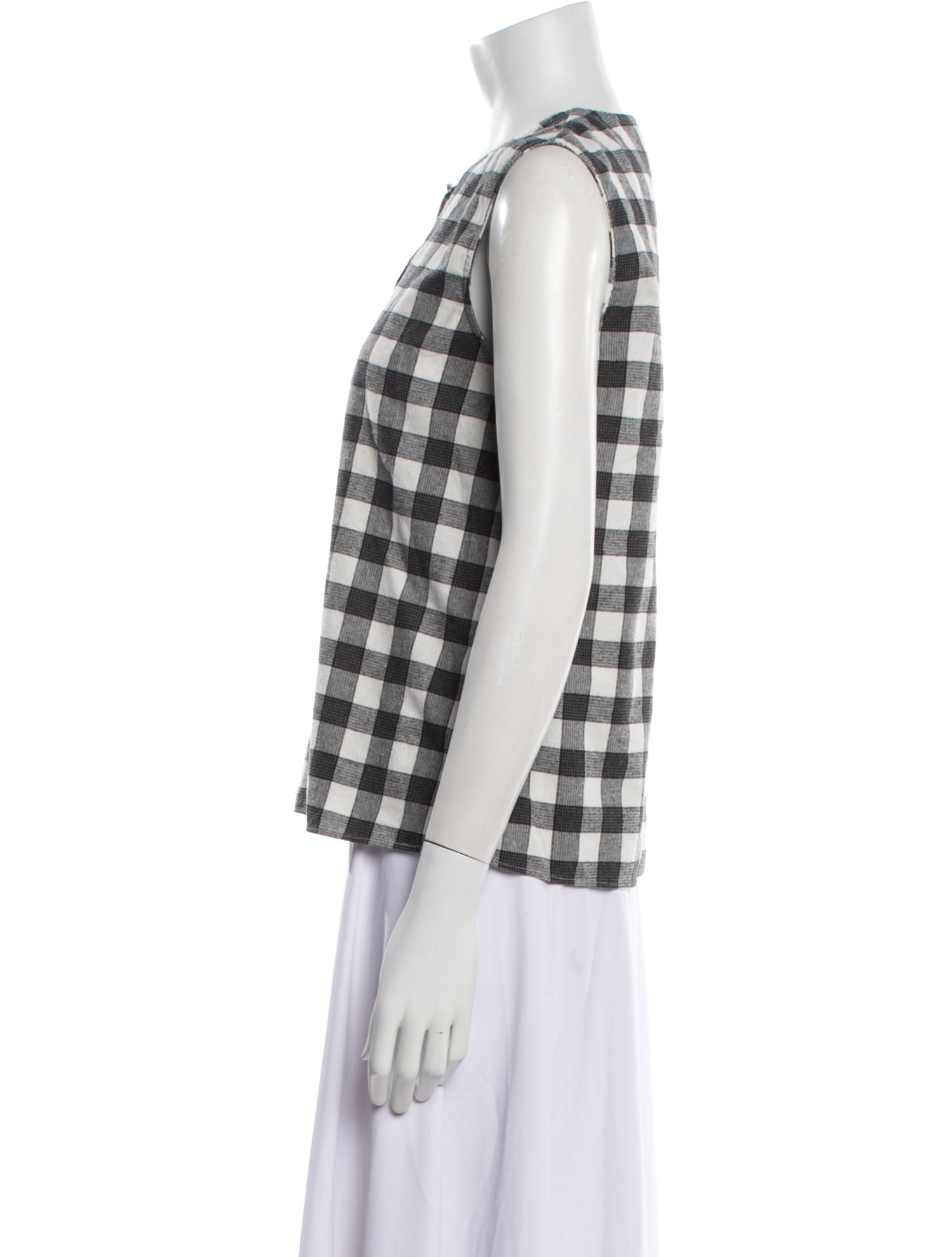 Jenni Kayne Plaid Print Crew Neck Top