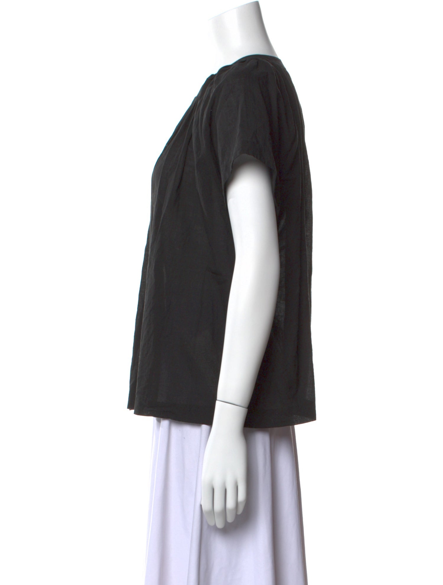 Jenni Kayne Crew Neck Short Sleeve Button-Up Top