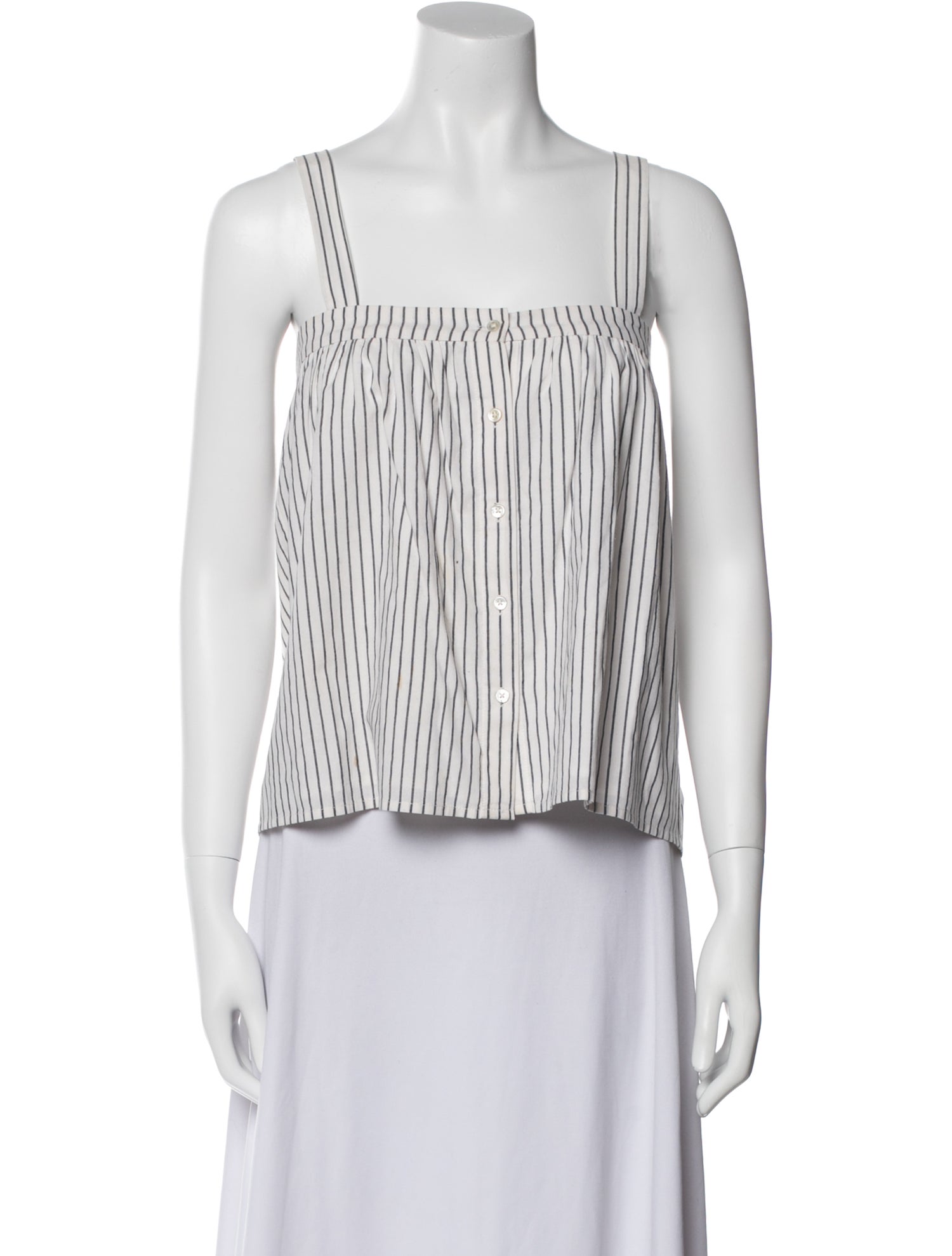Jenni Kayne Striped Square Neckline Crop Top