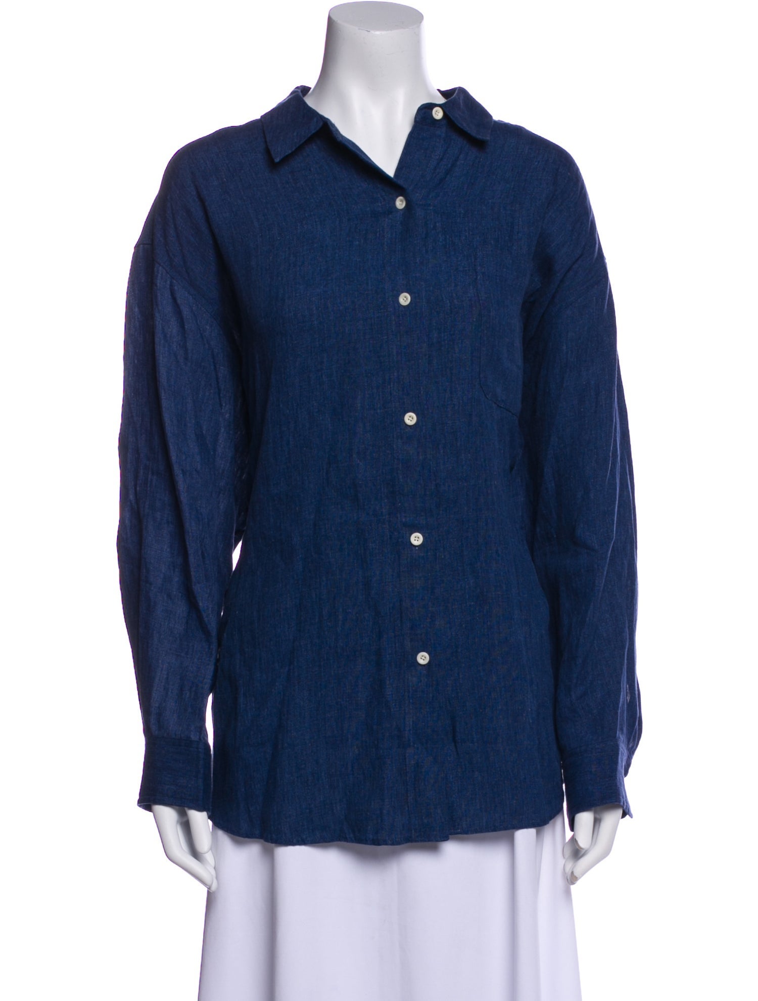 Jenni Kayne Linen Long Sleeve Button-Up Top