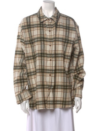 Jenni Kayne Plaid Print Long Sleeve Button-Up Top