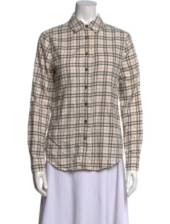 Jenni Kayne Plaid Print Long Sleeve Button-Up Top