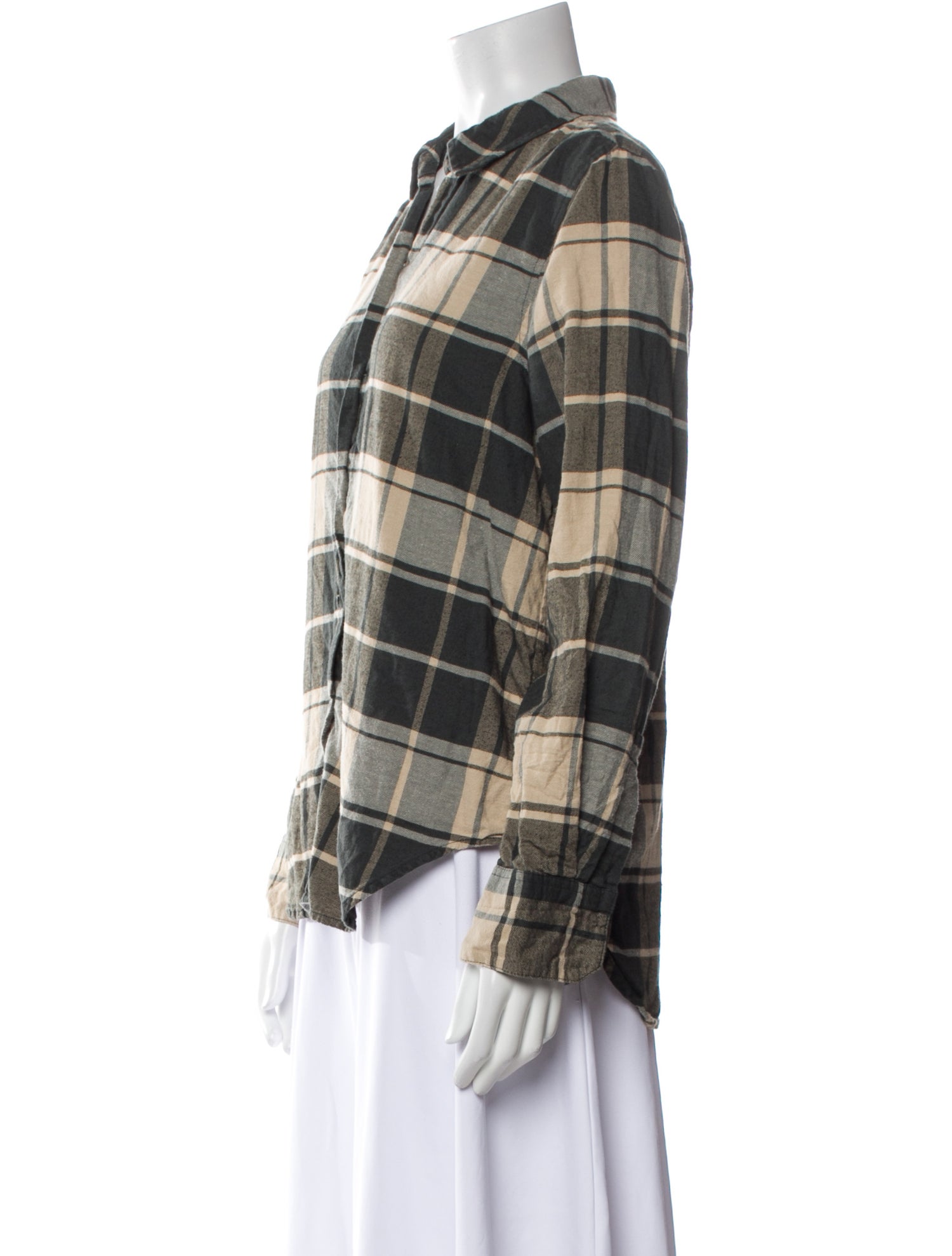 Jenni Kayne Plaid Print Long Sleeve Button-Up Top