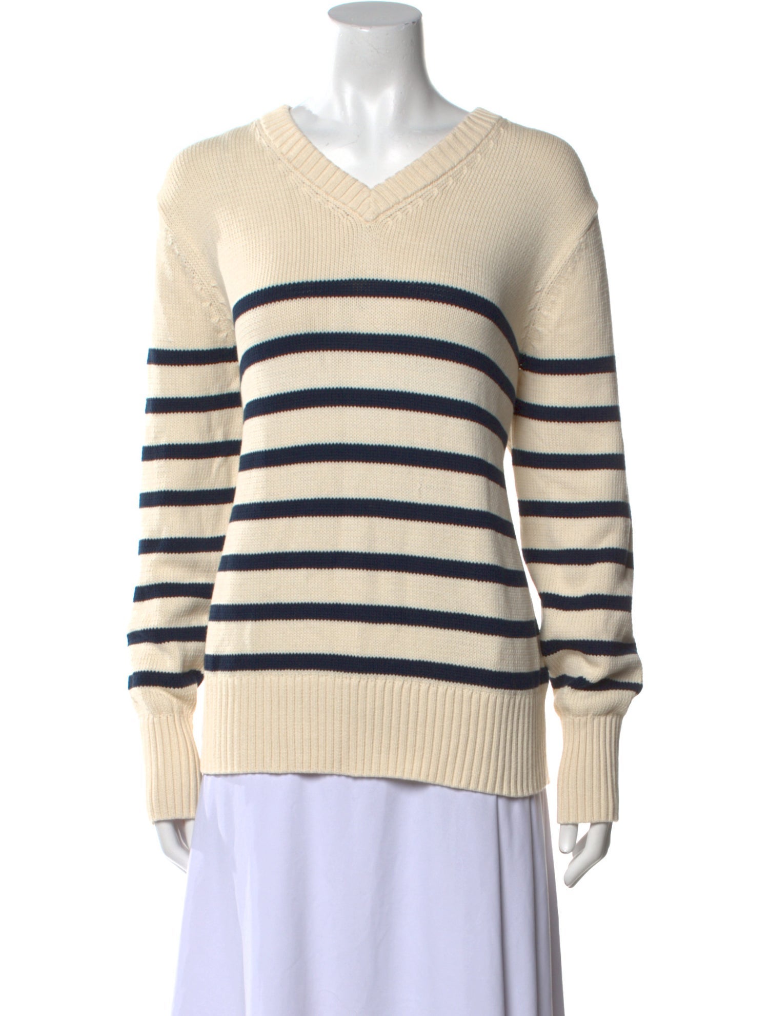 Jenni Kayne Striped V-Neck Sweater w/ Tags