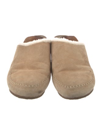 Jenni Kayne Suede Faux Fur Trim Slides