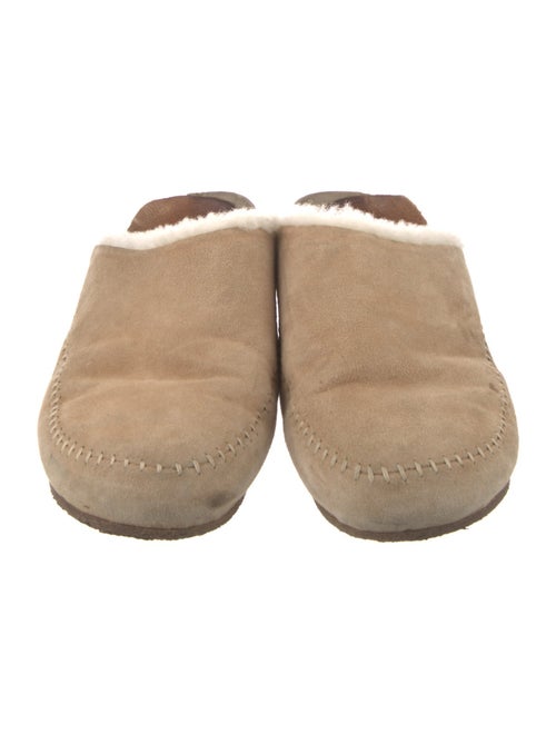 Jenni Kayne Suede Faux Fur Trim Slides