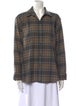 Jenni Kayne Wool Plaid Print Button-Up Top
