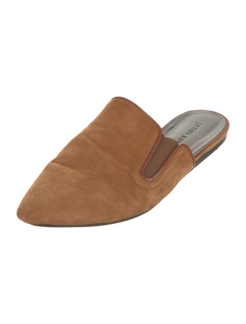 Jenni Kayne Suede Leather Trim Embellishment Mules