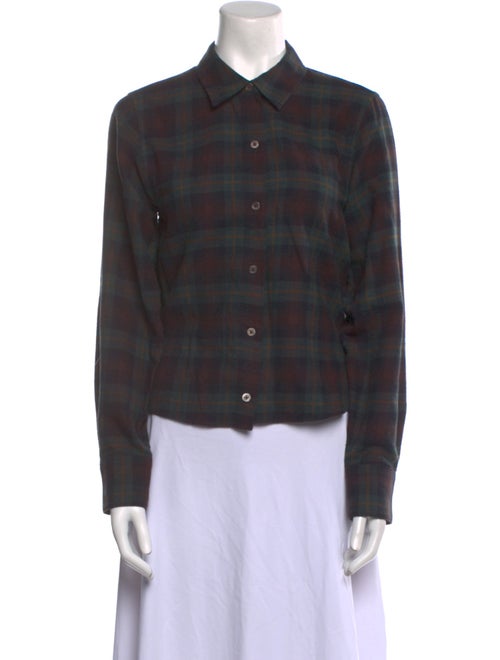 Jenni Kayne Plaid Print Long Sleeve Button-Up Top