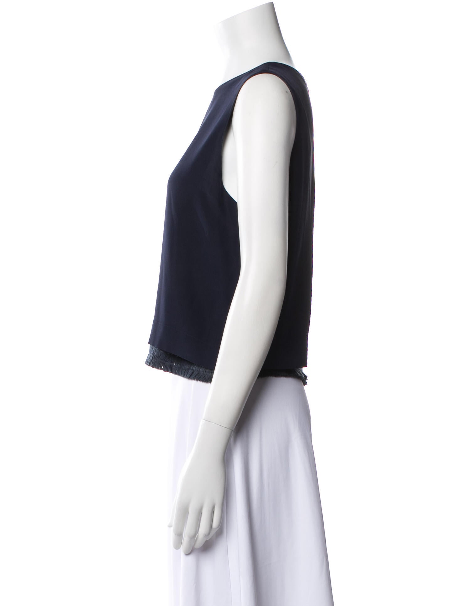 Jenni Kayne Silk Crew Neck Crop Top