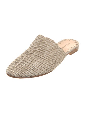 Jenni Kayne Straw Whipstitch Trim Mules