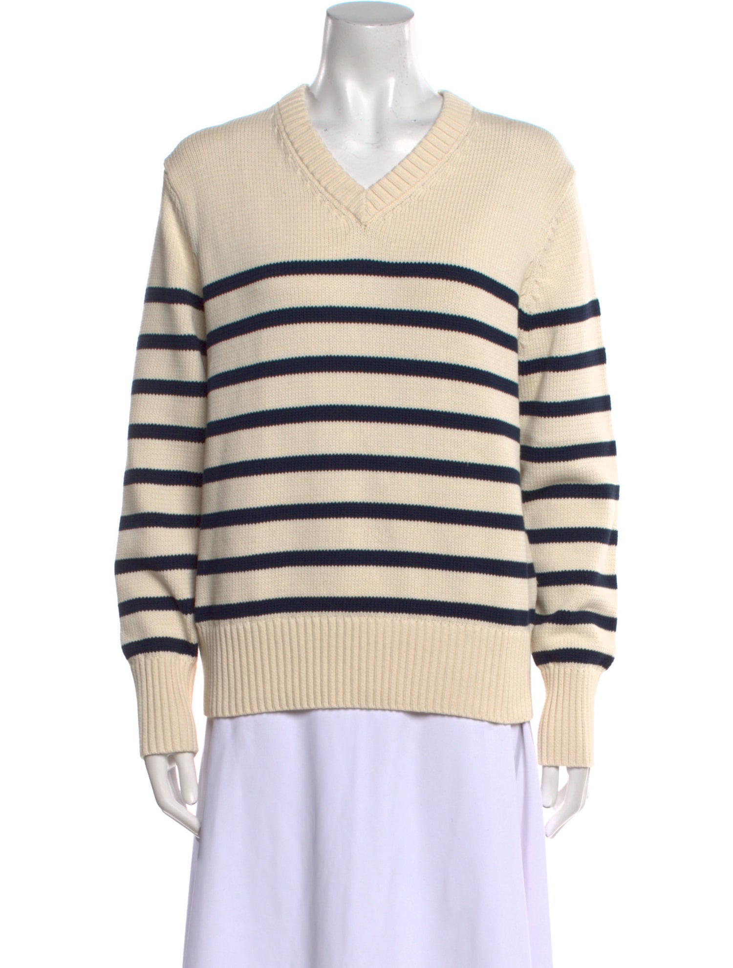 Jenni Kayne Striped V-Neck Sweater