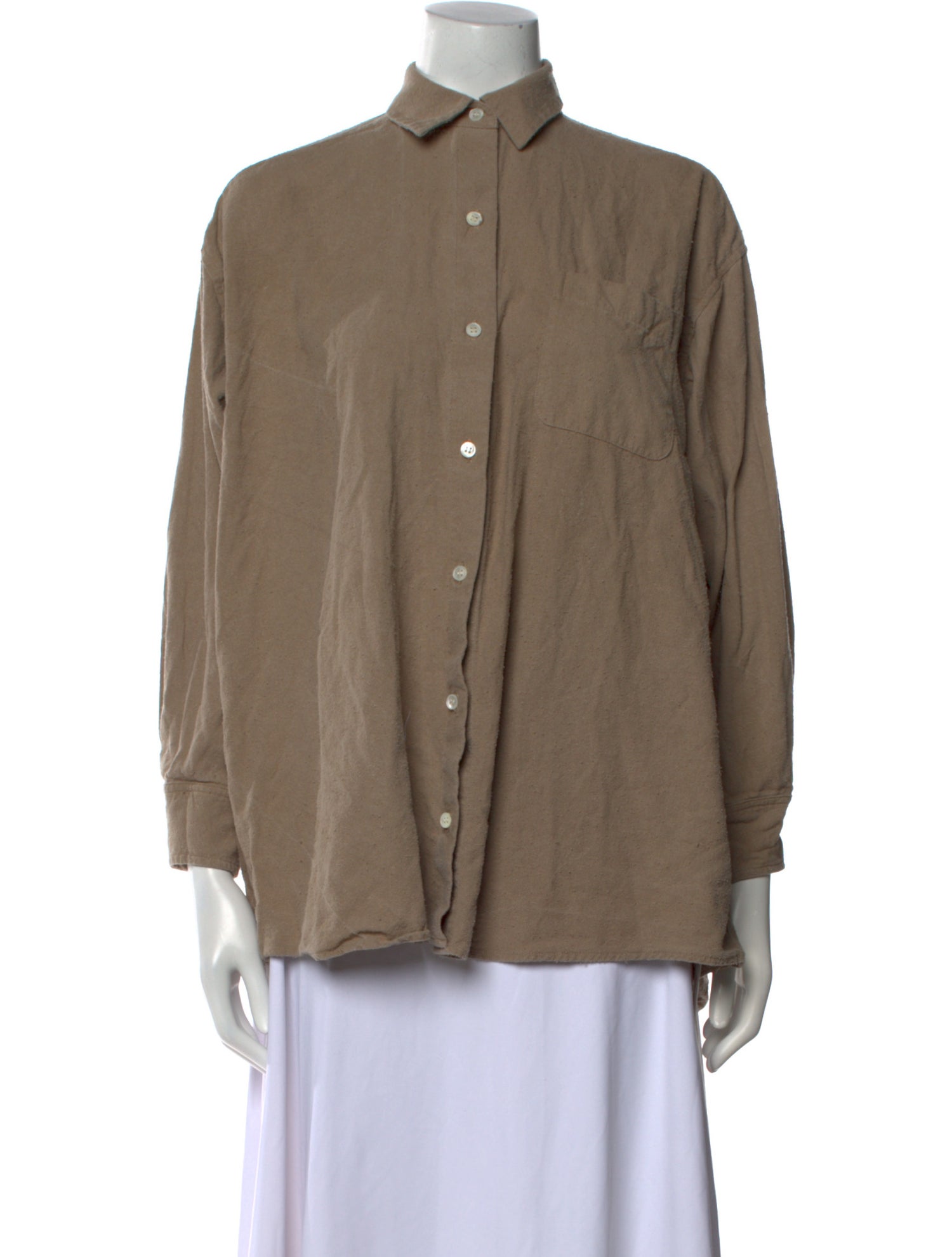 Jenni Kayne Silk Long Sleeve Button-Up Top